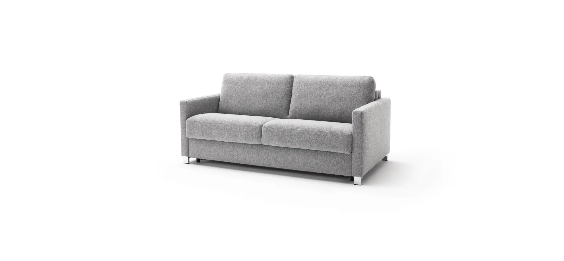 Sofa Nuoro - 2,5-Sitzer inkl. Schlaffunktion, Armlehne schmal, Stoff, Grau