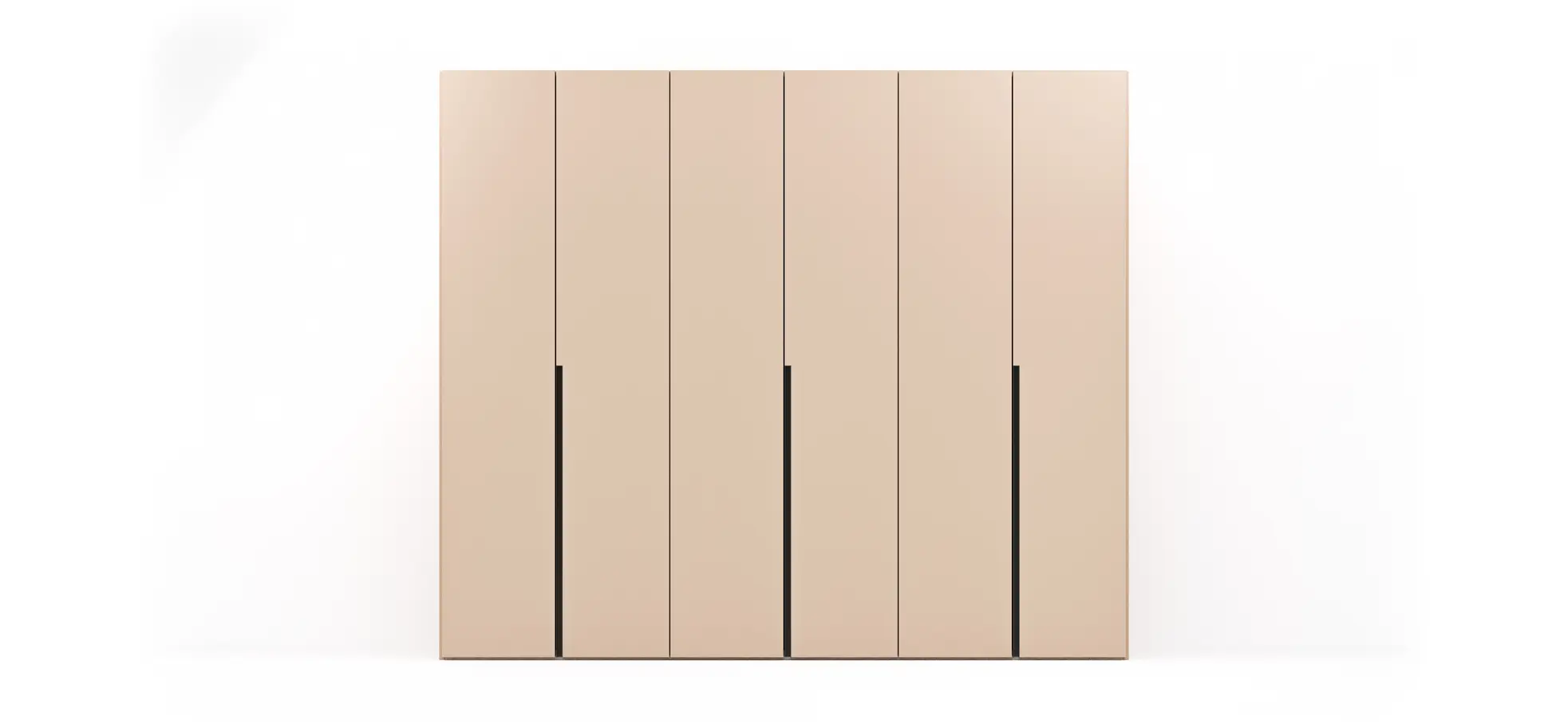 Drehtürenschrank Loretto - B ca. 280 cm, Lack matt, Sand