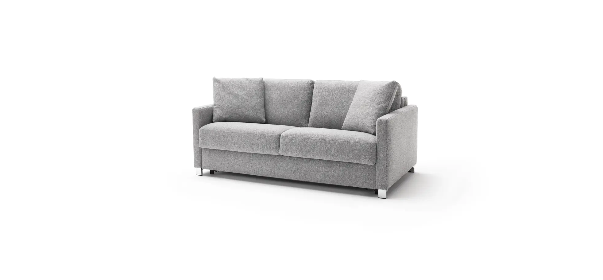 Sofa Nuoro - 2,5-Sitzer inkl. Schlaffunktion, Armlehne schmal, Stoff, Grau