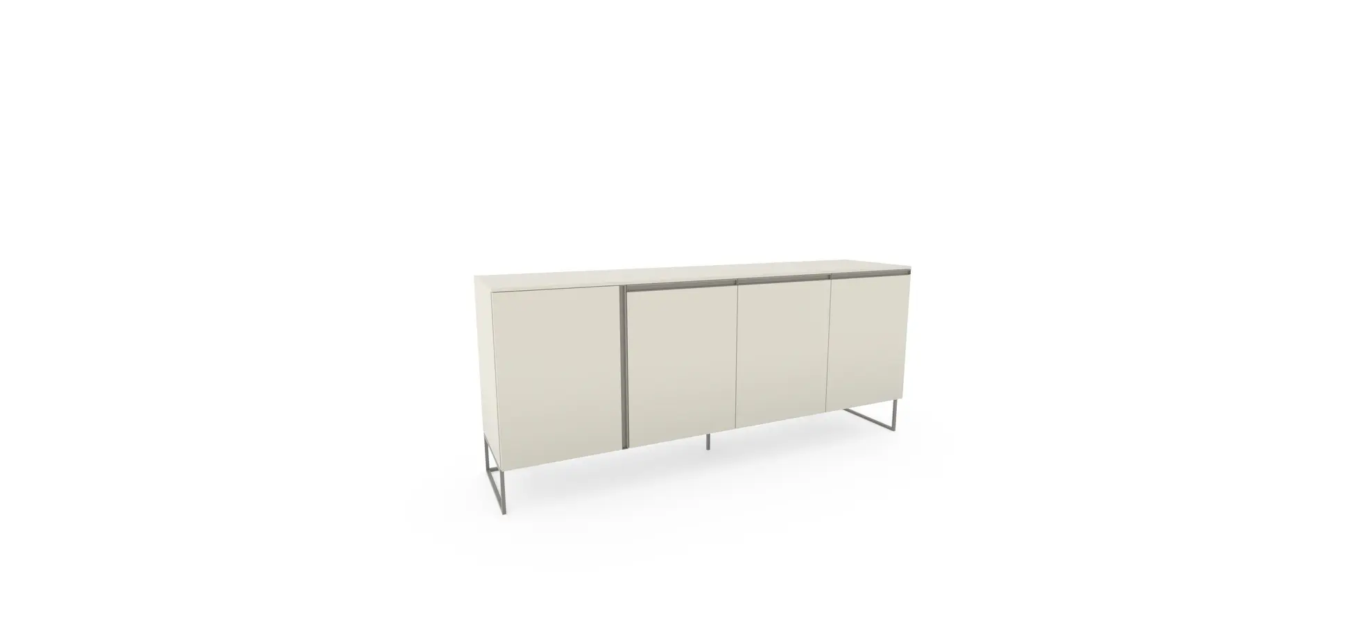 Sideboard Venzone - BHT ca. 216x95x52 cm, Lack, Hellgrau 3027628