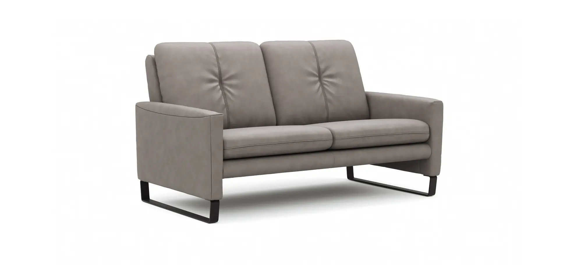 Sofa Tenero - 2-Sitzer, Stoff, Grau