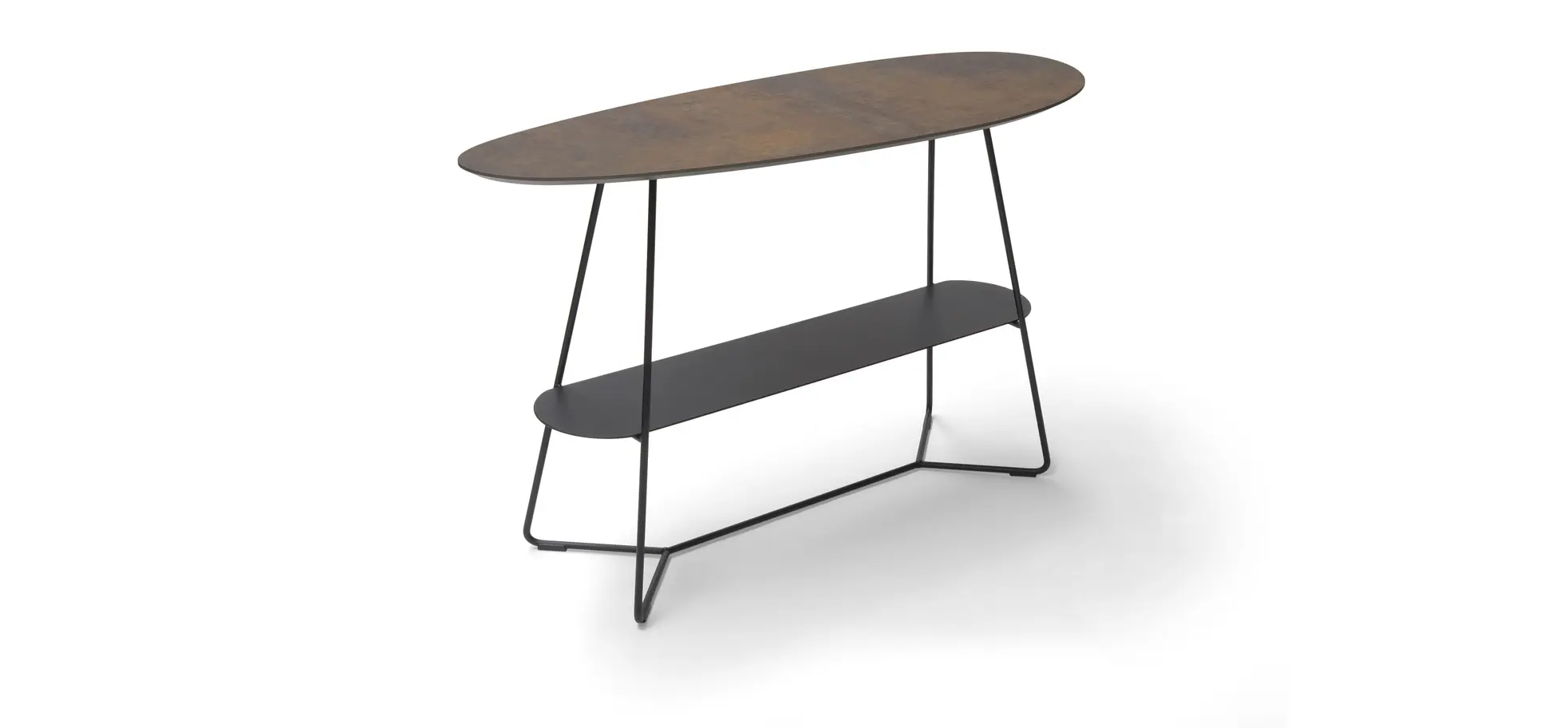 Konsolentisch Fano - BHT ca. 120x75x45 cm, HPL, Bronze 200859