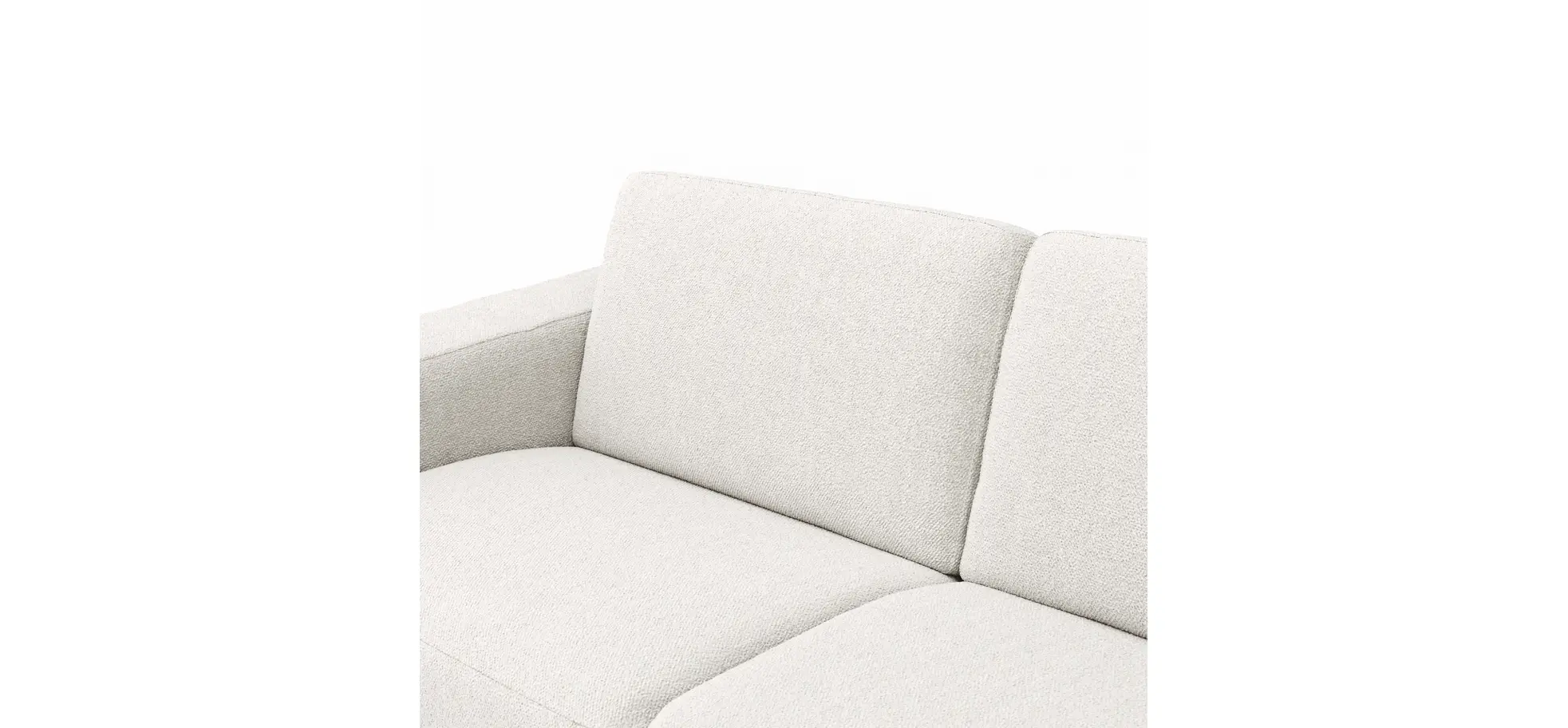 Sofa Nuoro - 2,5-Sitzer inkl. Schlaffunktion, Armlehne breit, Stoff, Natur