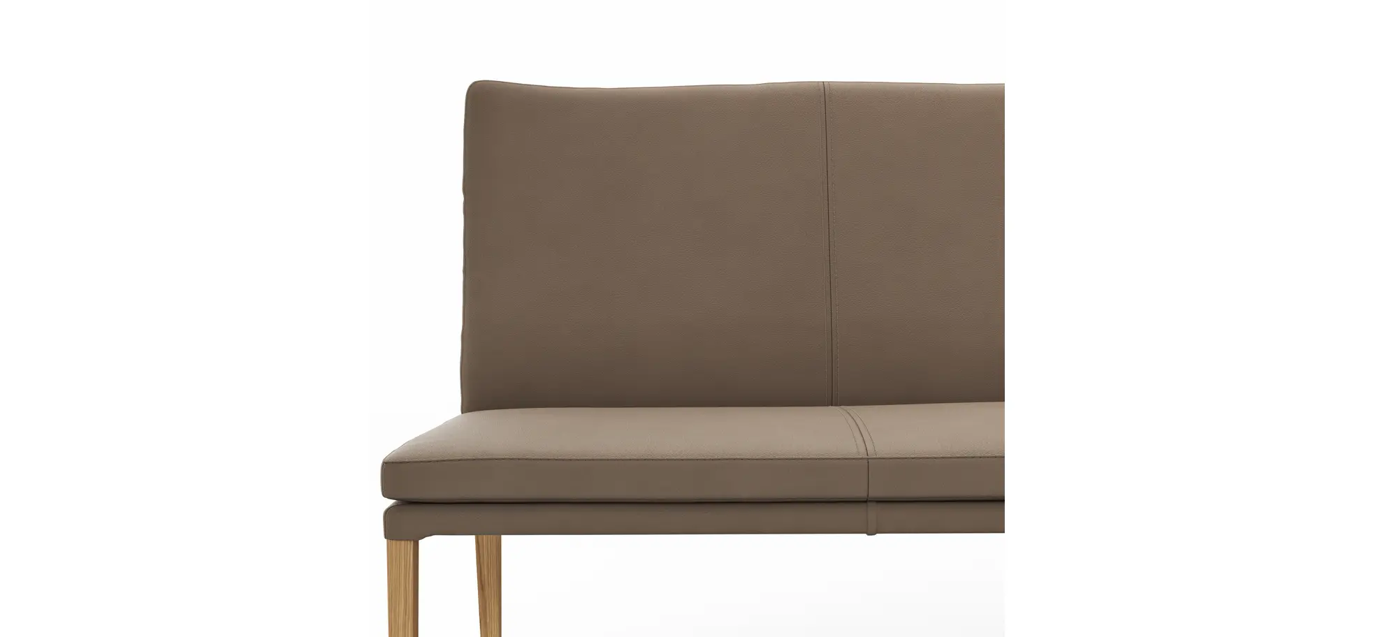 Polsterbank Tuma - Breite ca. 175 cm, Leder, Sand