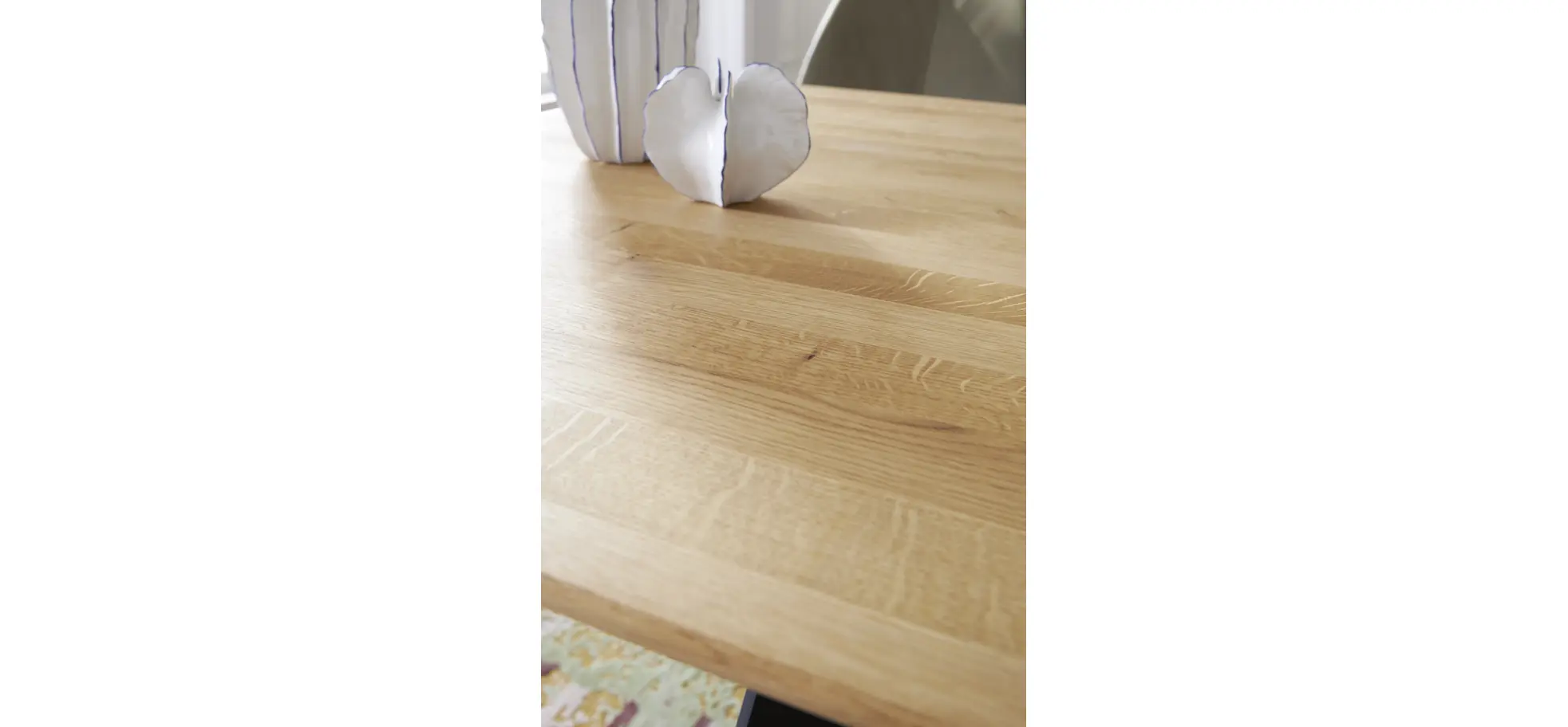 Esstisch Cinque Passi - LB ca. 240x95 cm, Asteiche massiv natur