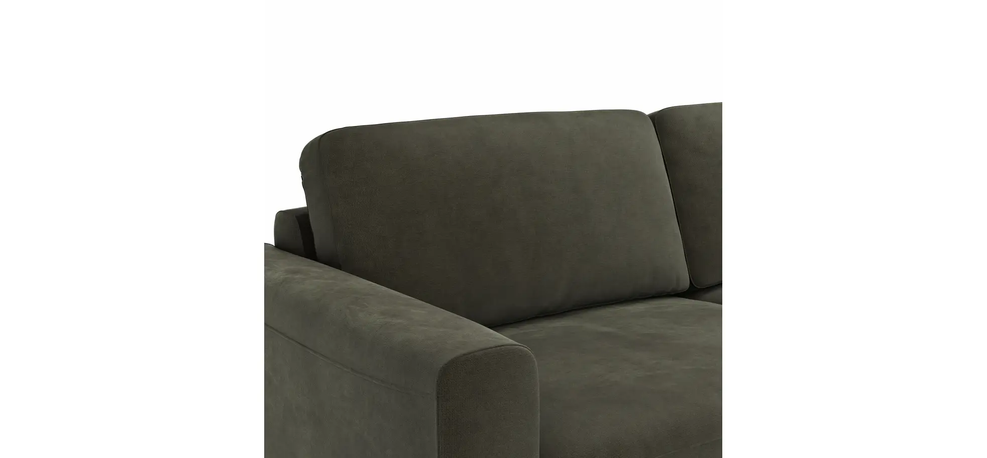Sofa Oviedo - 2-Sitzer, Stoff, Braungrün