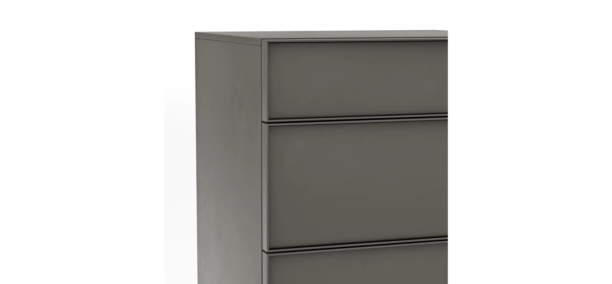 Kommode Loretto - BHT ca. 60x115x53 cm, Lack matt, Anthrazit