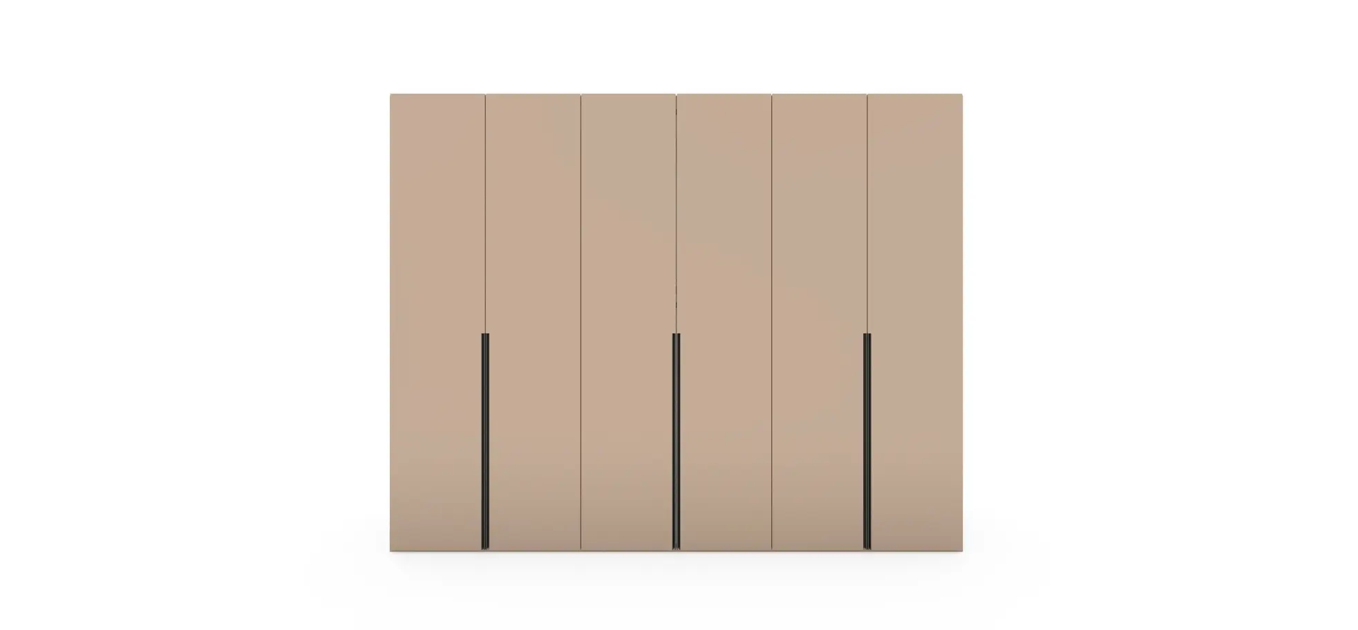 Drehtürenschrank Loretto - B ca. 280 cm, Lack matt, Sand