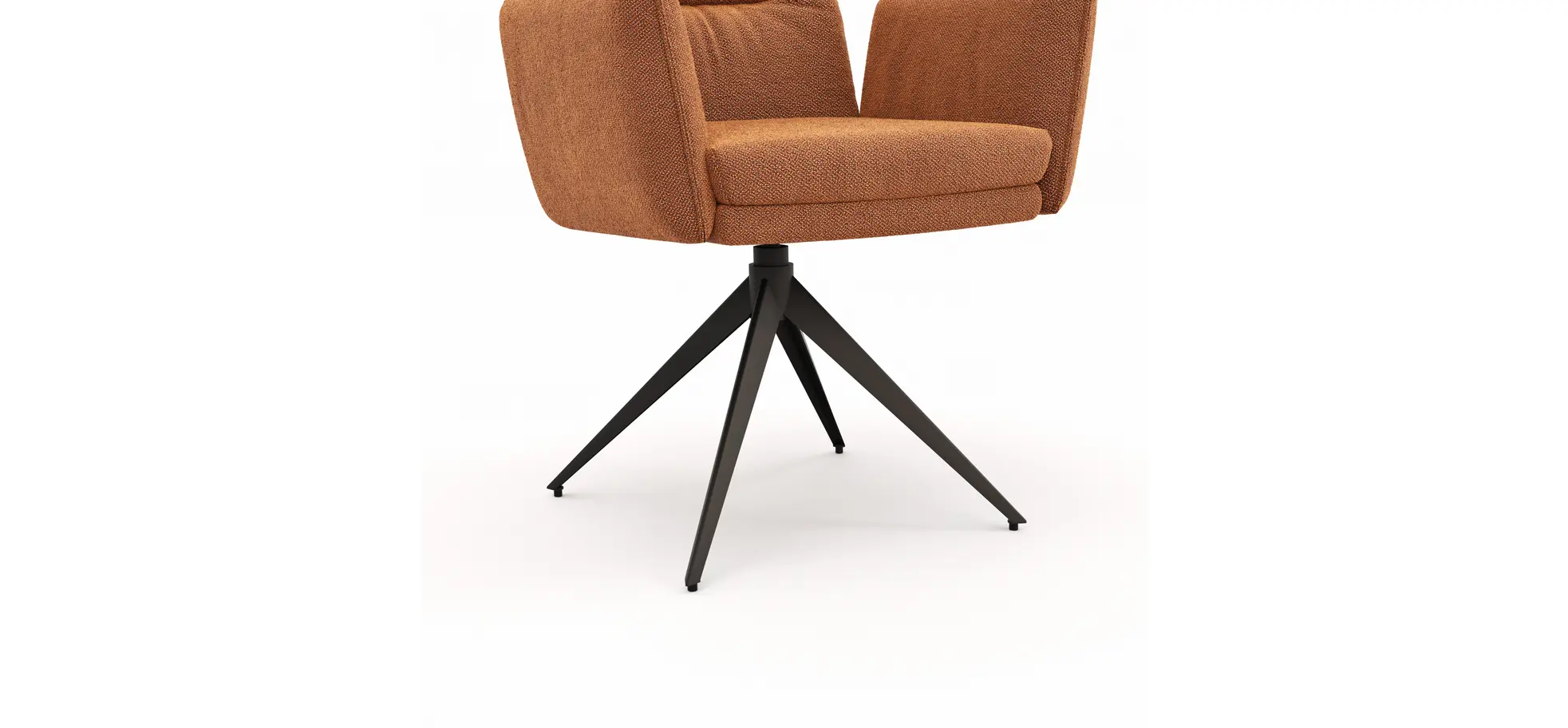 Armlehnstuhl Coscino - Stoff, Terrakotta