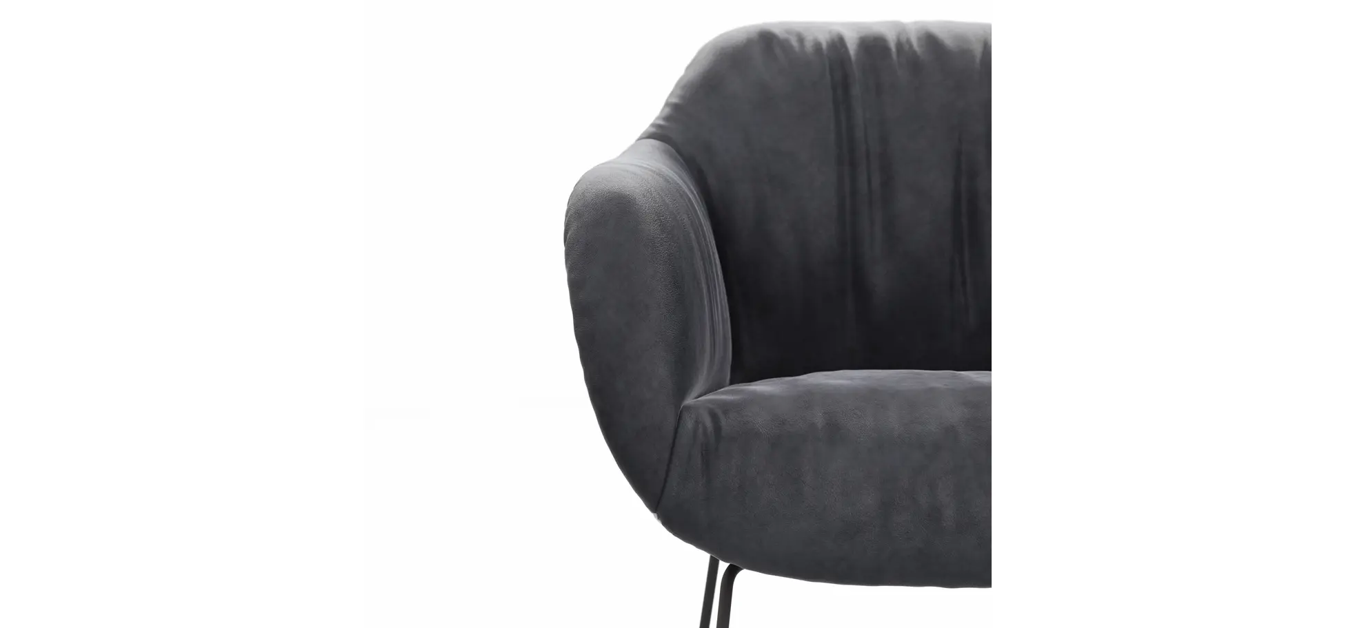 Dinnerchair Sevano - Leder, Anthrazit