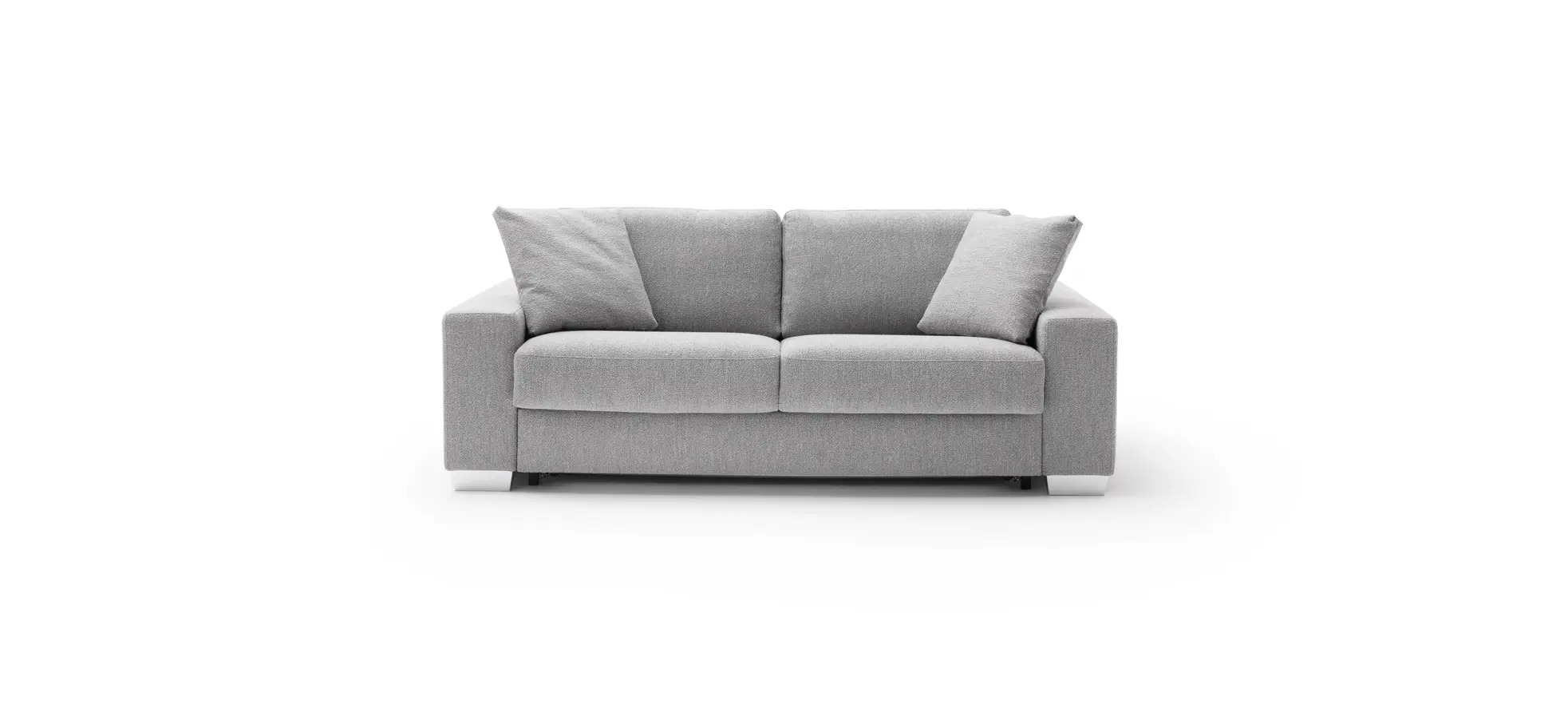 Sofa Nuoro - 2,5-Sitzer inkl. Schlaffunktion, Armlehne breit, Stoff, Grau