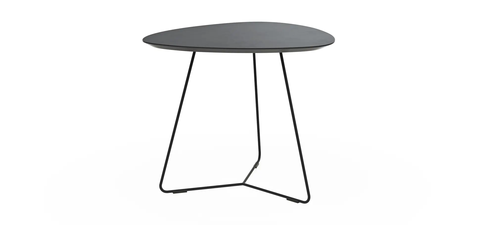 Ecktisch Fano - LBH ca. 59x50x50 cm, Fenix, Schwarz