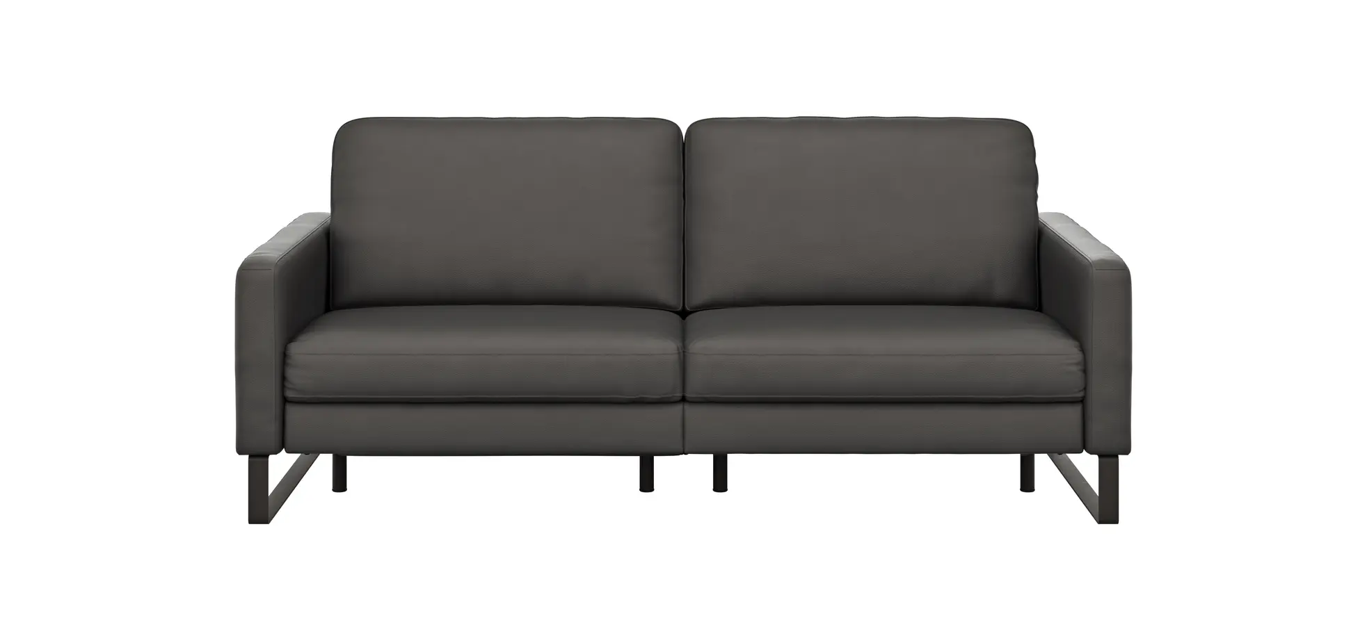 Sofa Enna - 3,5-Sitzer inklusive Relaxfunktion (motorisch), links und rechts, Leder, Anthrazit