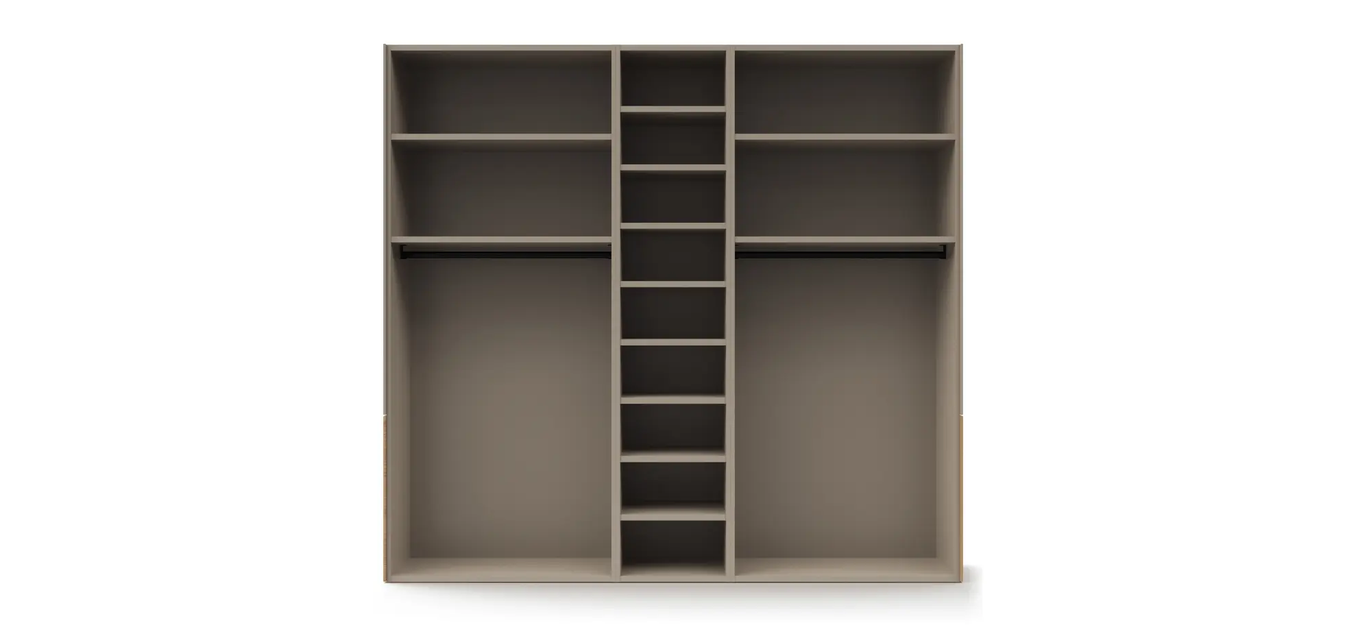 Drehtürenschrank Matera - BHT ca. 251x235x60 cm, Lack Matt, Kaschmir, Eiche, Milk