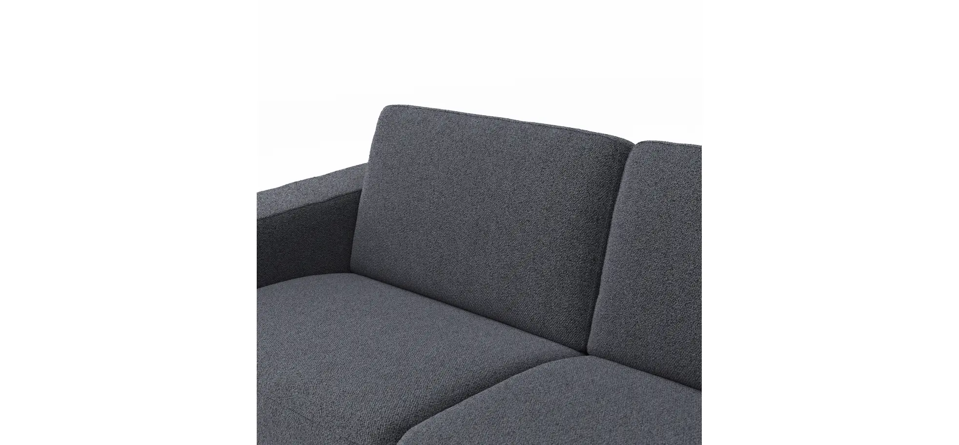 Sofa Nuoro - 2,5-Sitzer inkl. Schlaffunktion, Armlehne breit, Stoff, Eisblau