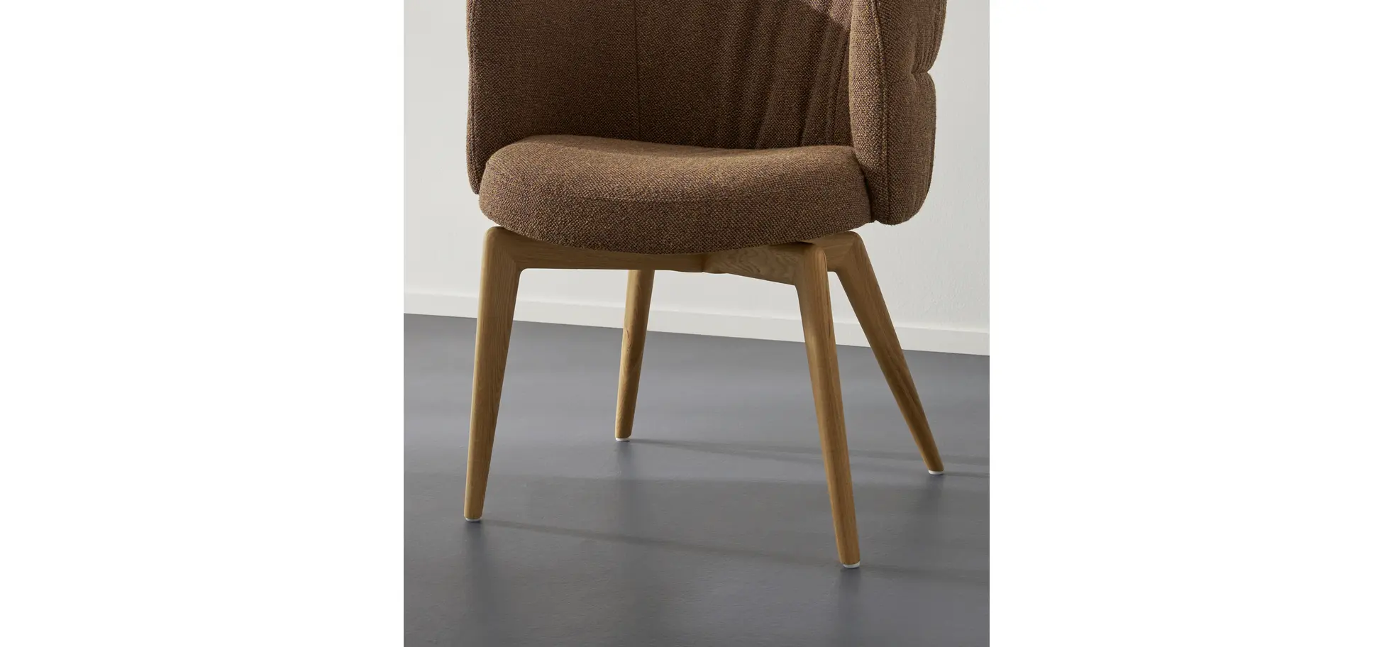 Armlehnstuhl Milana - Stoff, Cognac