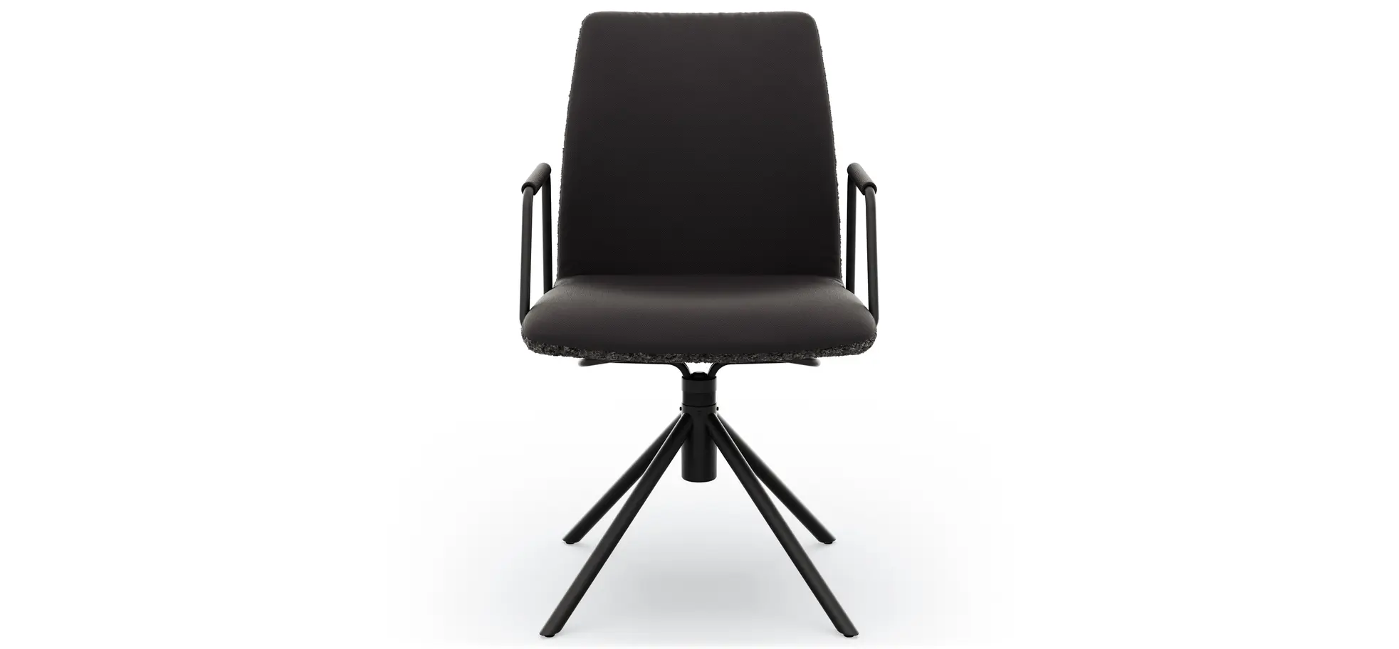 Armlehnstuhl Sedana - drehbar, Stoff, Dunkelgrau