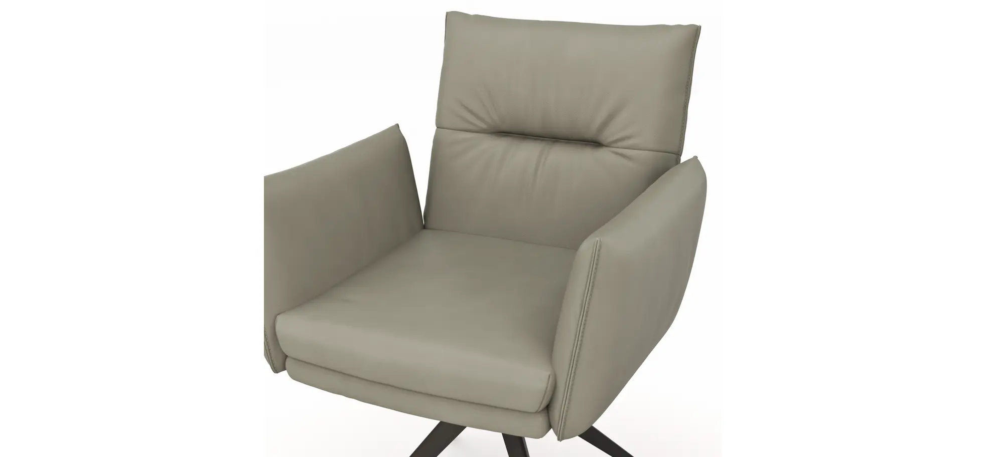 Armlehnstuhl Coscino - Leder, Safari