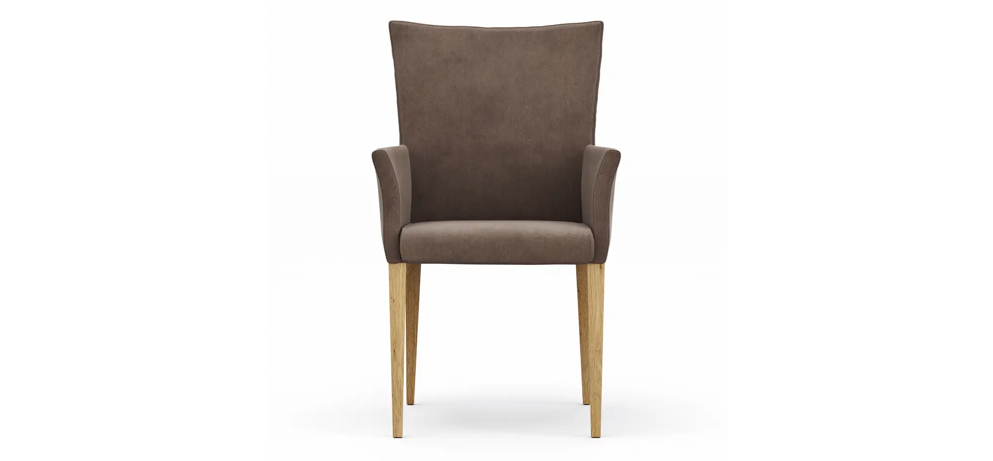 Armlehnstuhl Florea - Stoff, Dunkelbraun