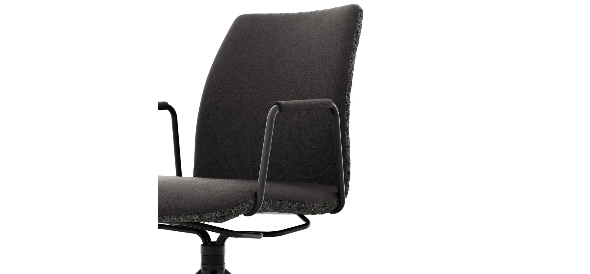 Armlehnstuhl Sedana - drehbar, Stoff, Dunkelgrau