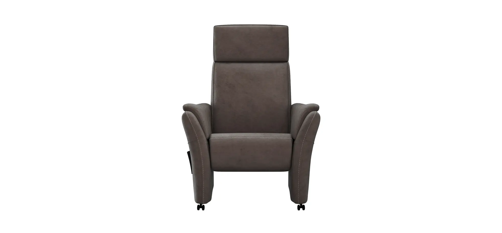 Relaxsessel Arima - Relaxfunktion (motorisch), Kopfteil verstellbar, Stoff, Dunkelbraun 1010062