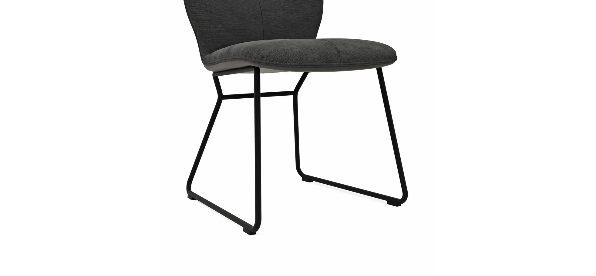 Stuhl Dinner - Stoff, Anthrazit