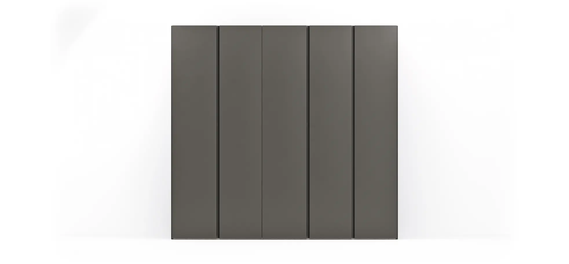 Drehtürenschrank Loretto - B ca. 254 cm, Melamin matt, Anthrazit