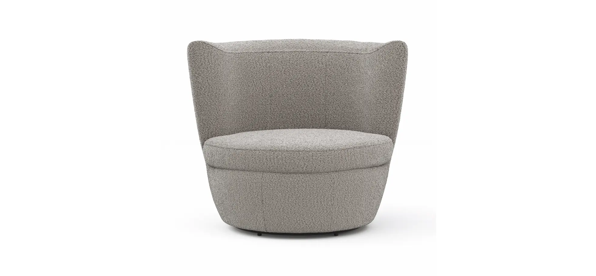 Sessel Cativa -  drehbar, Stoff, Graubeige