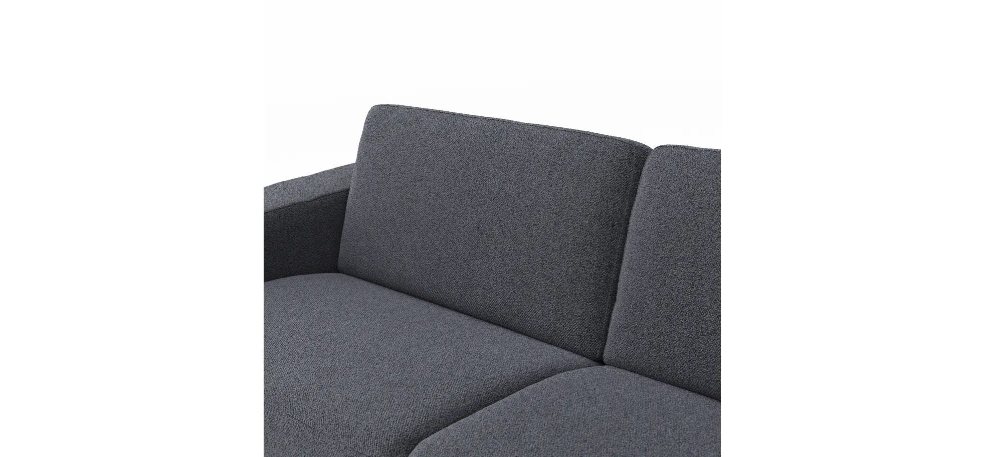 Sofa Nuoro - 3-Sitzer inkl. Schlaffunktion, Stoff, Eisblau