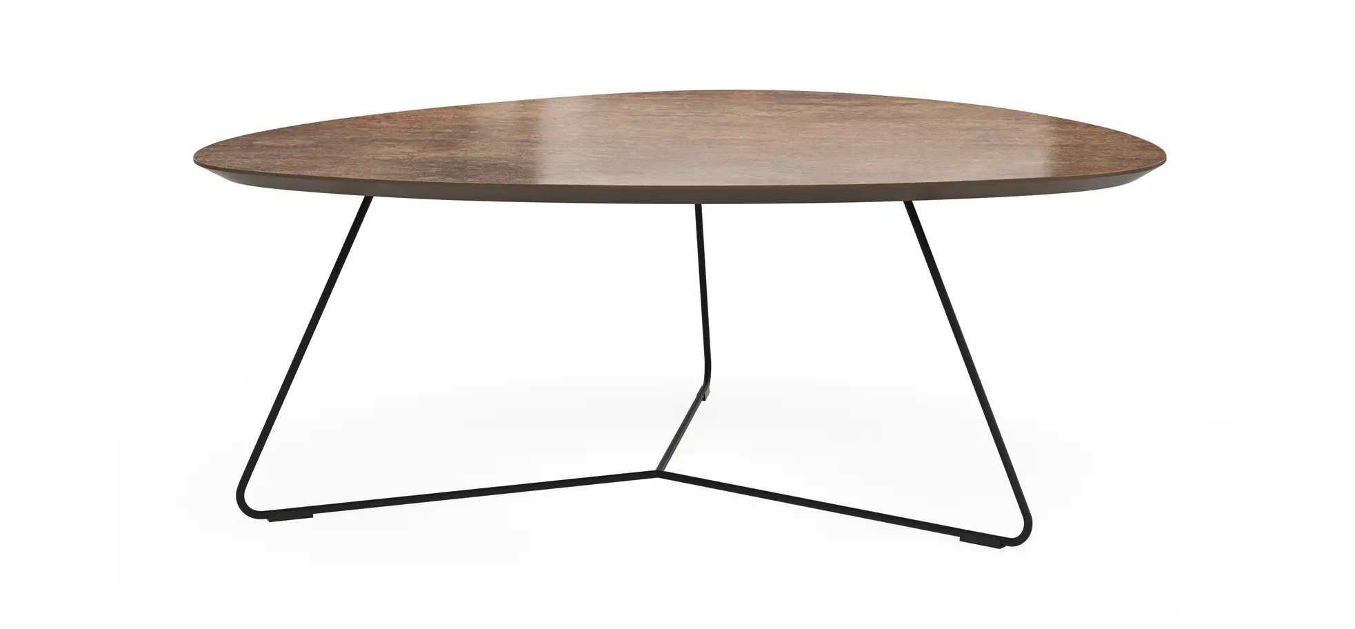 Couchtisch Fano - LBH ca. 96x86x38 cm, HPL Laminat, Bronze