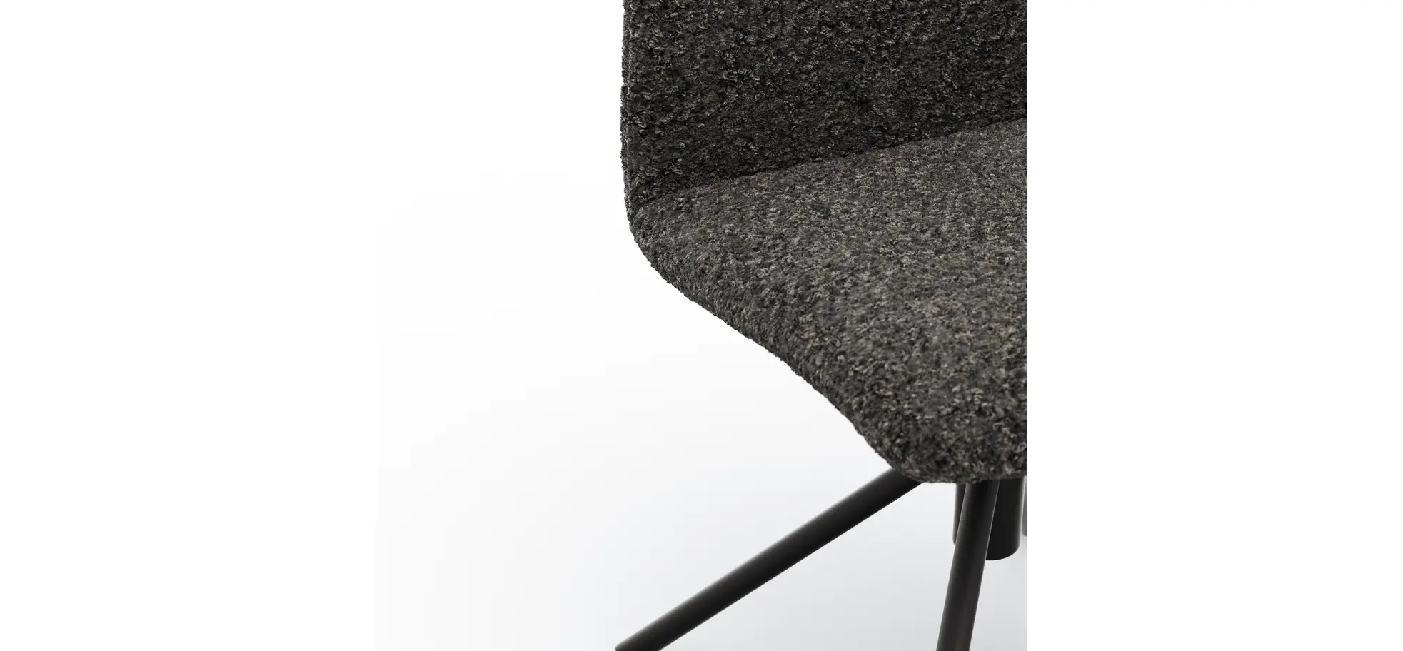 Stuhl Sedana - drehbar, Stoff, Dunkelgrau