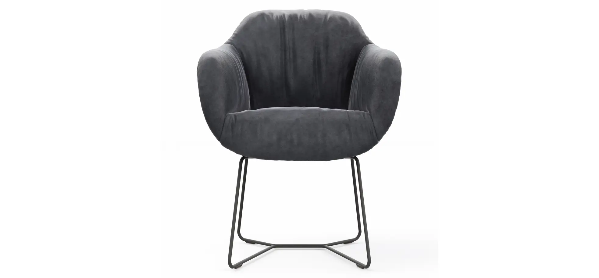 Dinnerchair Sevano - Leder, Anthrazit