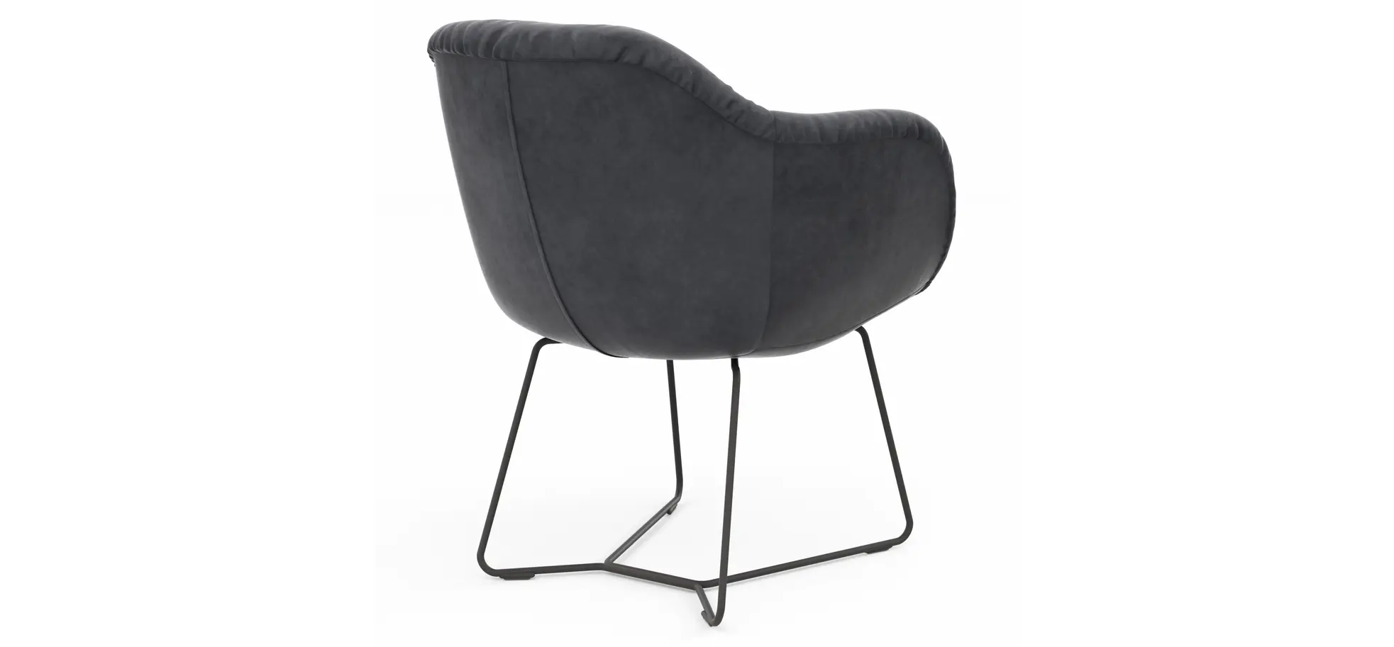 Dinnerchair Sevano - Leder, Anthrazit