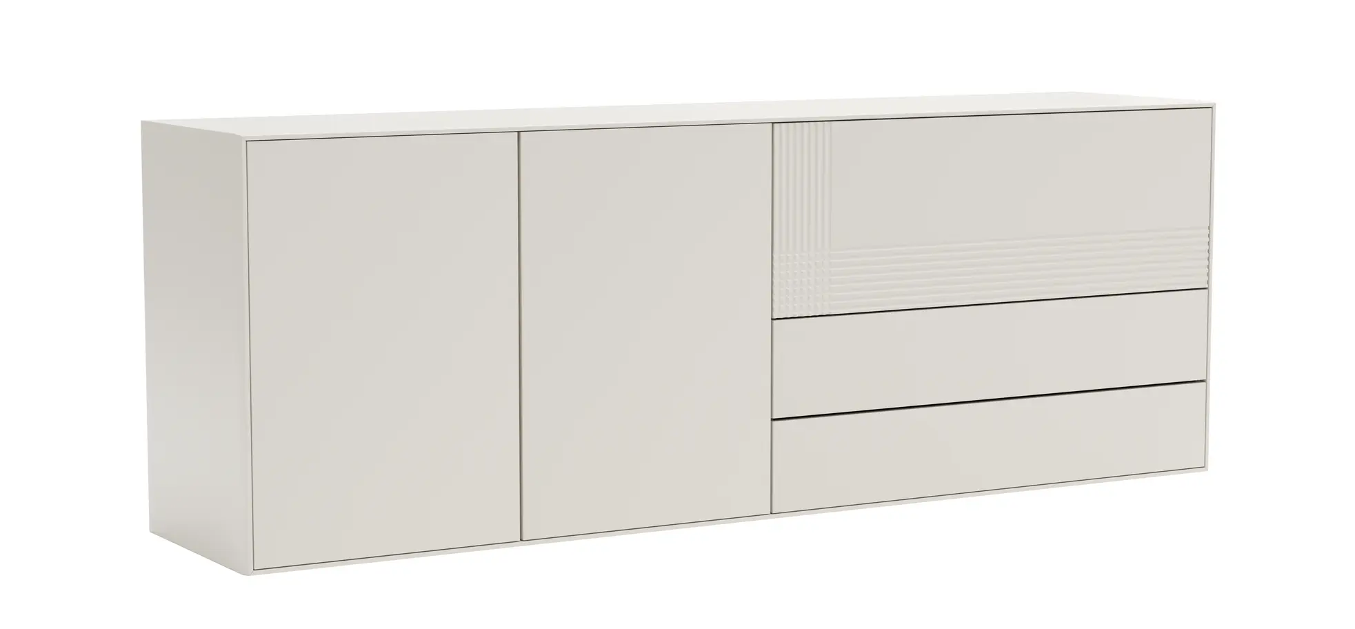 Sideboard Colore - B ca. 200 cm, Lack, Weiß 145331