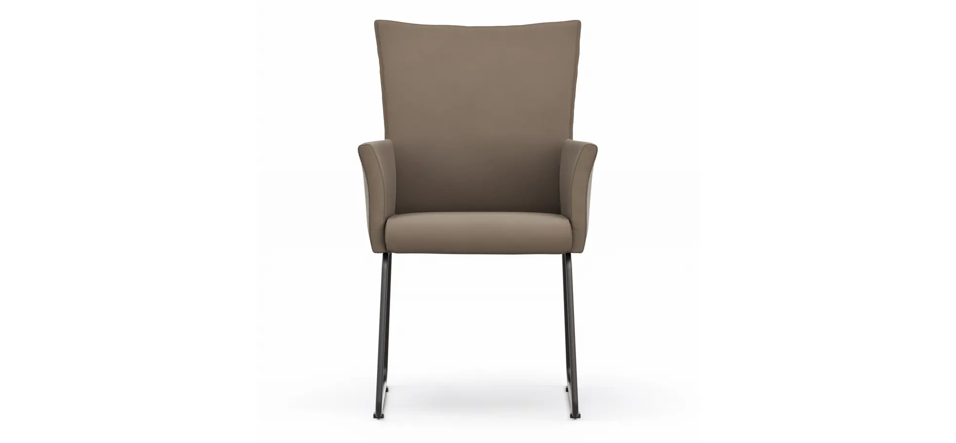 Armlehnstuhl Florea - Leder, Kitt