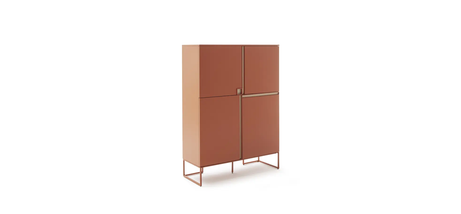 Highboard Venzone - BHT ca. 109x148x41 cm, Lack, Campari 143390