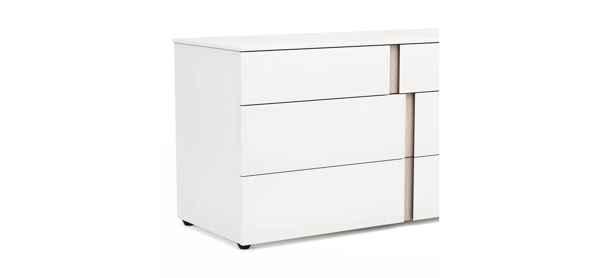 Kommode Loretto - BHT ca. 127x70x51 cm, Lack matt, Weiß