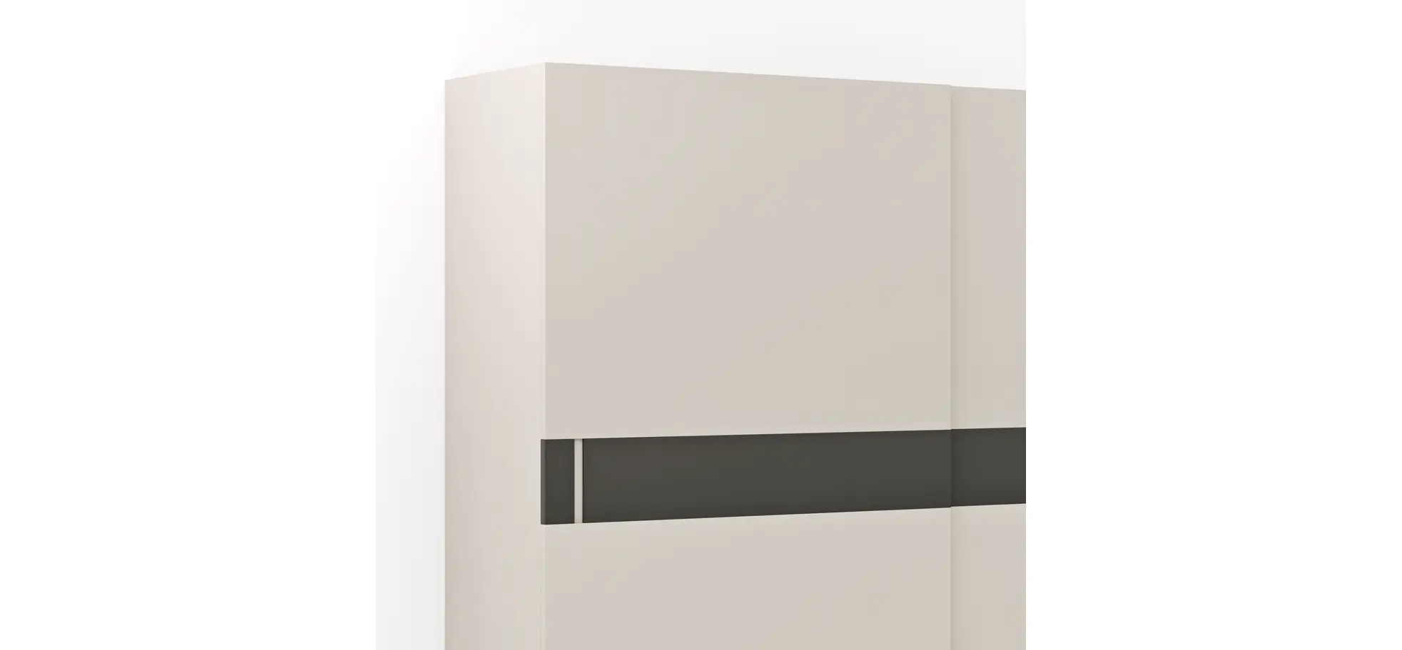 Schiebetürenschrank Loretto - B ca. 280 cm, Lack matt, Perlmutt