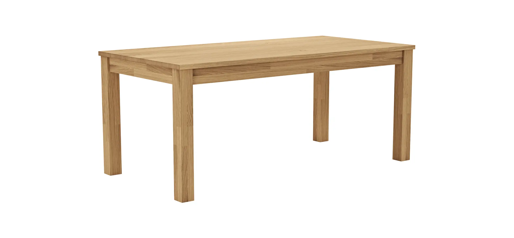 Esstisch Dinner - verlängerbar, LB ca. 180x90 cm, Wildeiche massiv 106224