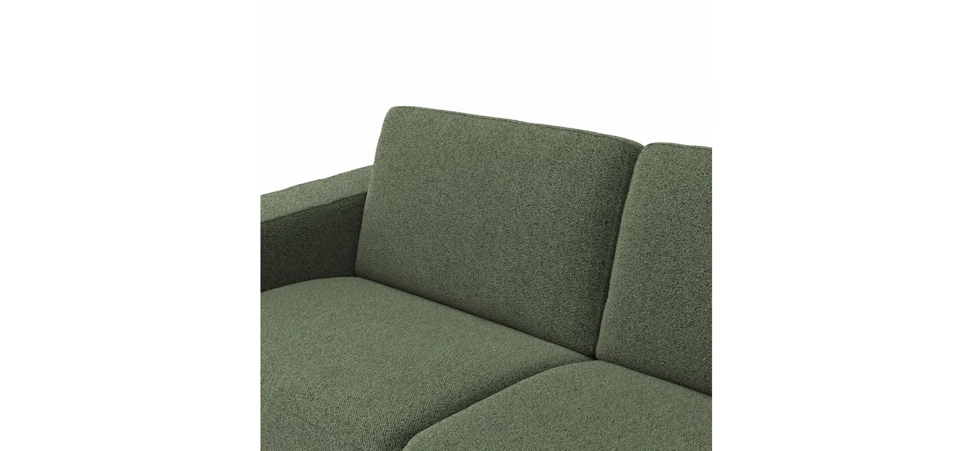 Sofa Nuoro - 2,5-Sitzer inkl. Schlaffunktion, Armlehne breit, Stoff, Olivgrün