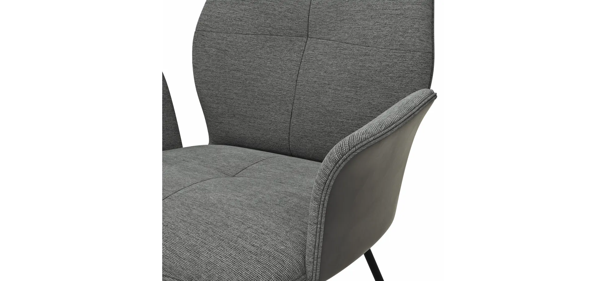 Armlehnstuhl Dinner - Stoff, Grau
