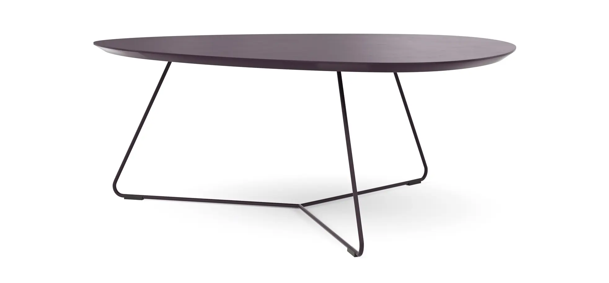 Couchtisch Fano - LBH ca. 96x86x38 cm, Fenix, Aubergine