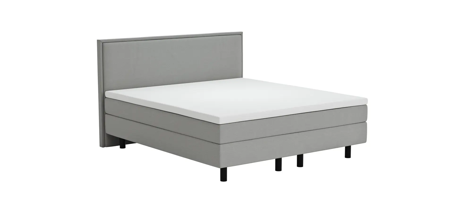 Boxspringbett Valencia - Liegefläche ca. 180x200 cm, Stoff, Zink 103236