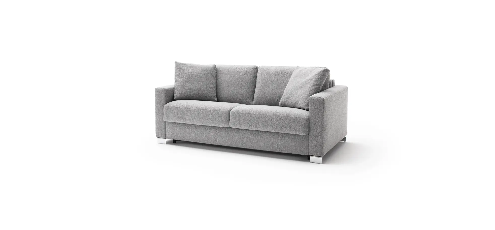 Sofa Nuoro - 2,5-Sitzer inkl. Schlaffunktion, Armlehne 1, Stoff, Grau
