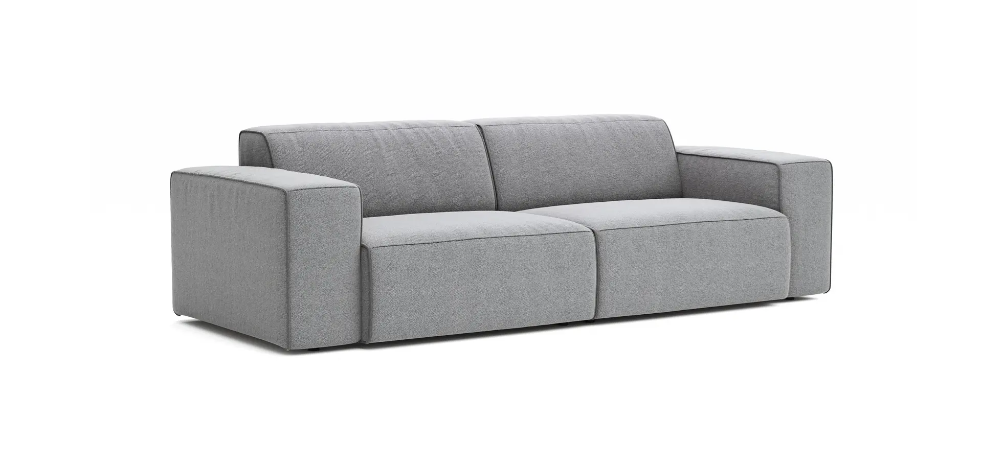 Sofa Elementos - 3-Sitzer, Stoff, Grau