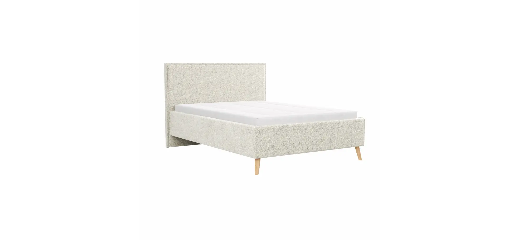 Bettgestell Carmen - Liegefläche ca. 140x200cm, Stoff, Beige 144961