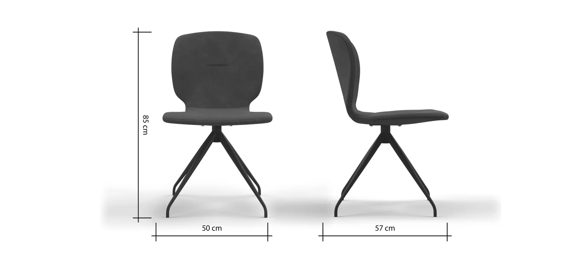 Stuhl Saltino - Stoff, Dunkelbraun