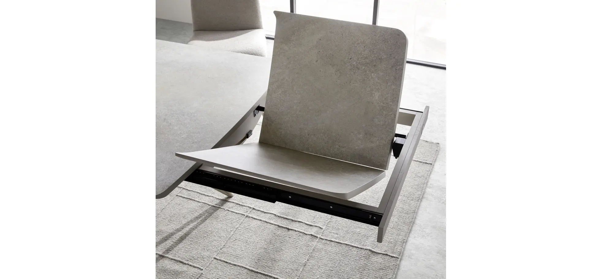 Esstisch Sedana - ausziehbar, LB ca. 200x100 cm, HPL, Grau