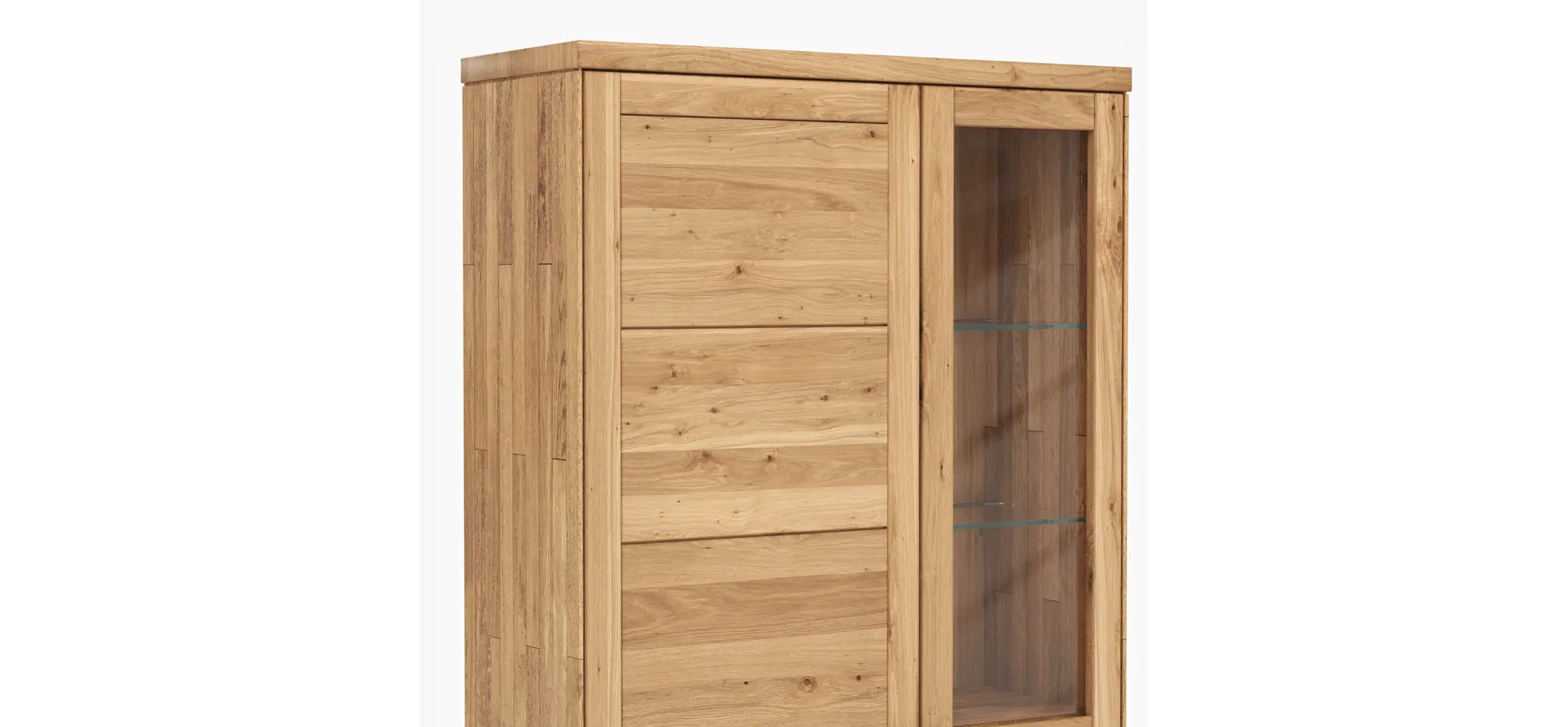 Wohnwand Faro 6.0 -  Wildeiche massiv, geölt