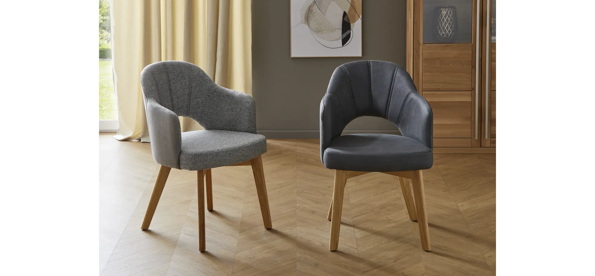 Armlehnstuhl 5000 - Microfaser, Dunkelgrau